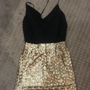 Sparkly Gold and Black Dress